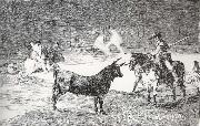 El celebre Fernando del Toro,barilarguero,obligando a la fiera con su garrocha Francisco Goya